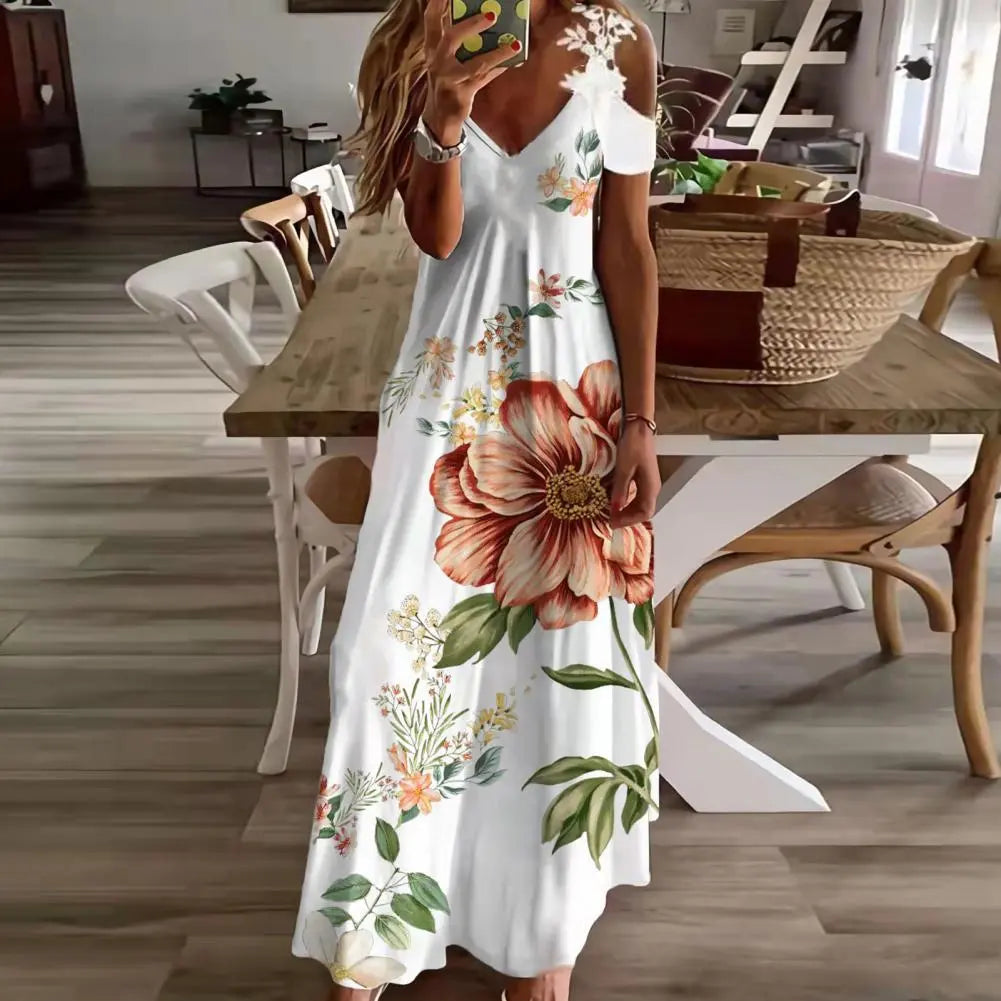 Vestido Longo Floral - Lidi - Loja Luniva