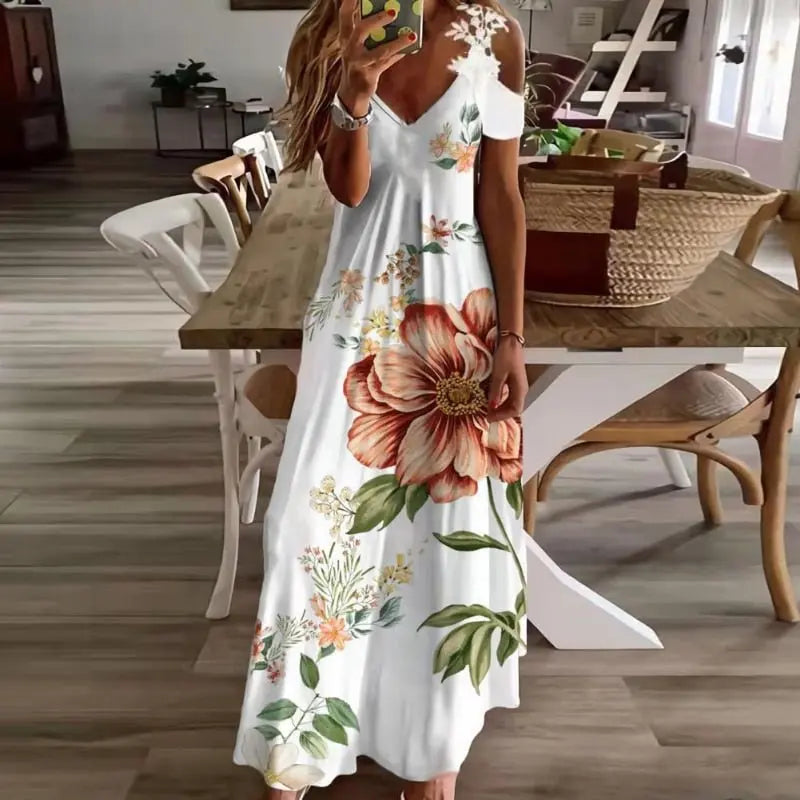 Vestido Longo Floral - Lidi - Loja Luniva