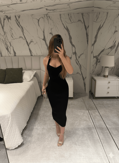 Vestido Tricot Decote Boneca