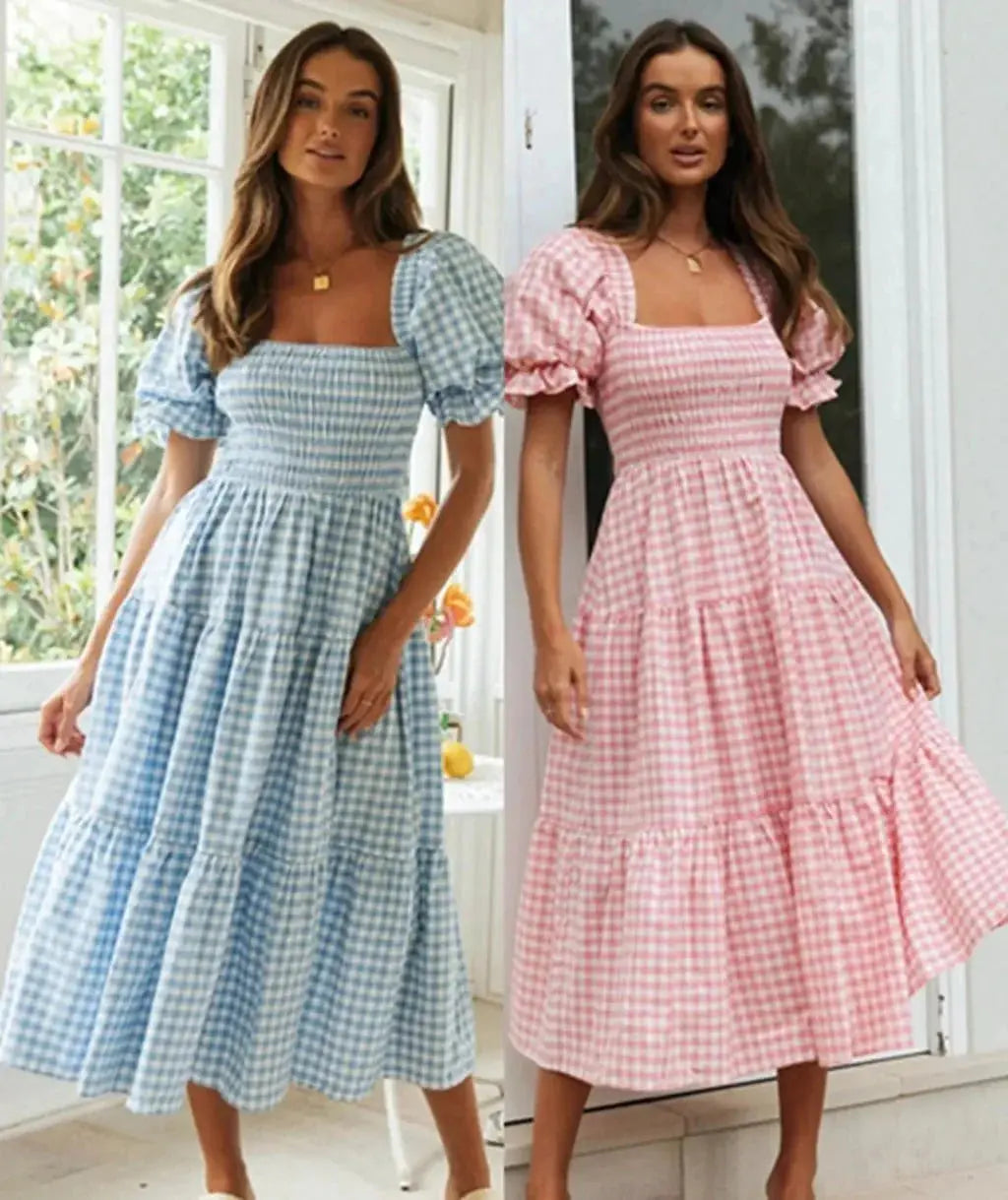 Vestido Xadrez Aurélia - Loja Luniva