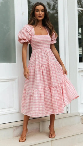 Vestido Xadrez Aurélia - Loja Luniva