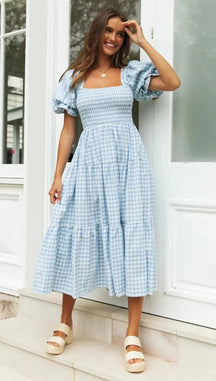 Vestido Xadrez Aurélia - Loja Luniva